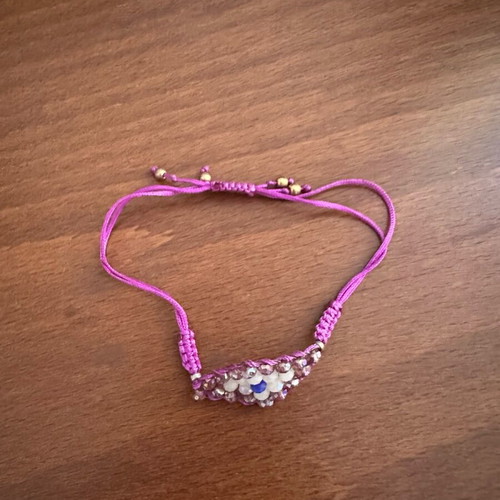 Purple Evil Eye Hand Bracelet like new