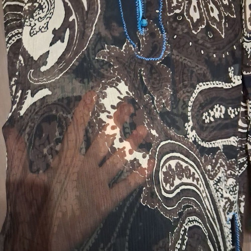 Anna Riska kaftan 100% natural silk, like new, size XL