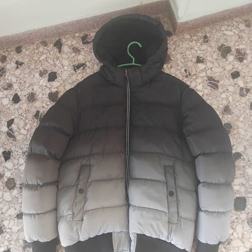 Puffer jacket like new, black and gray, XXL