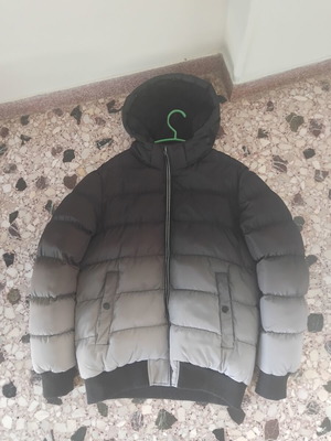 Puffer jacket like new, black and gray, XXL
