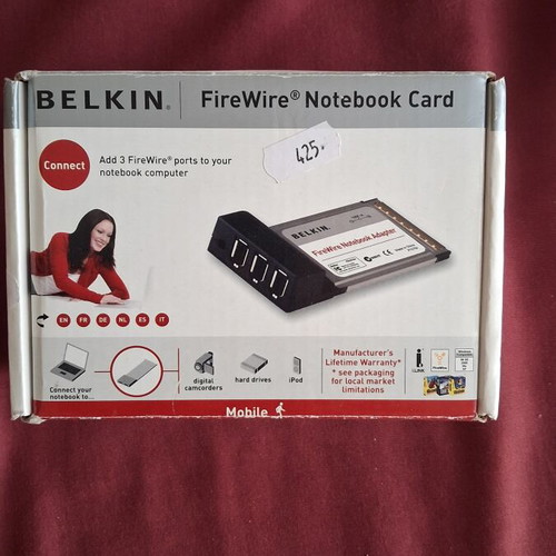 Belkin FireWire Notebook Card like new
