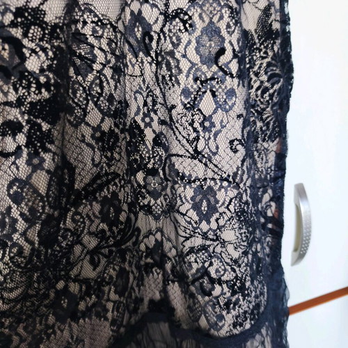Women's dress black lace with beige new, classic piece