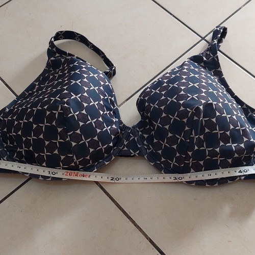 Zizzi women's swimsuit like new, size 50, blue and brown