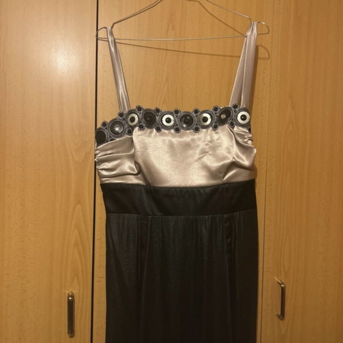 Maxi dress like new, black and beige with strap, size L