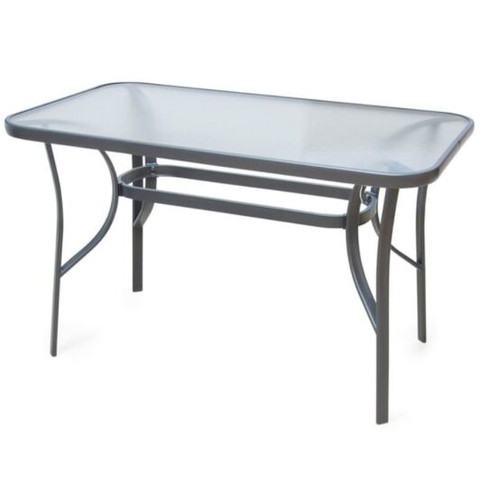 Outdoor dining set used with glass table and 4 chairs