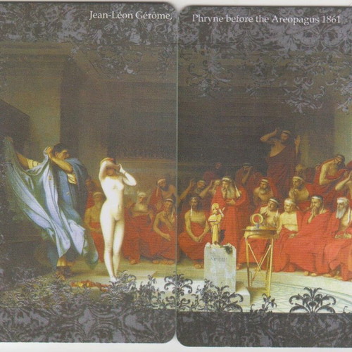 Parthenon commemorative cards 16th Phryne exhibition 1861 puzzle 2 cards like new
