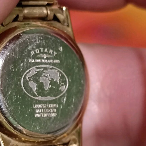 Rotary wristwatch gold plated used