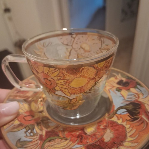 Carmani Van Gogh series cup with sunflowers