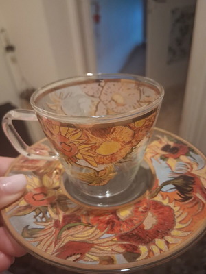 Carmani Van Gogh series cup with sunflowers