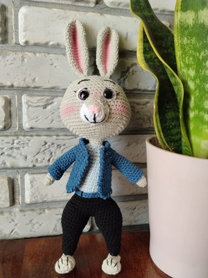Handmade knitted amigurumi bunny new