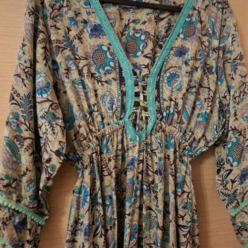 Satin dress multicolor new Ble Resort Collection size M