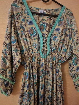Satin dress multicolor new Ble Resort Collection size M