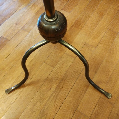 Capanni floor coat rack new with aged wood and brass