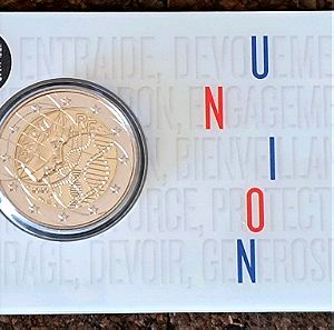 ΕΝΑ ΝΟΜΙΣΜΑ ΣΥΜΒΟΛΟ ,Γαλλία 2020 , Coin Cards 2 euro, Ιατρική έρευνα (BU) UNION