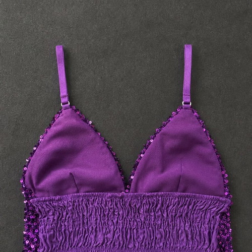 Zara purple sequin top new, size S, adjustable straps