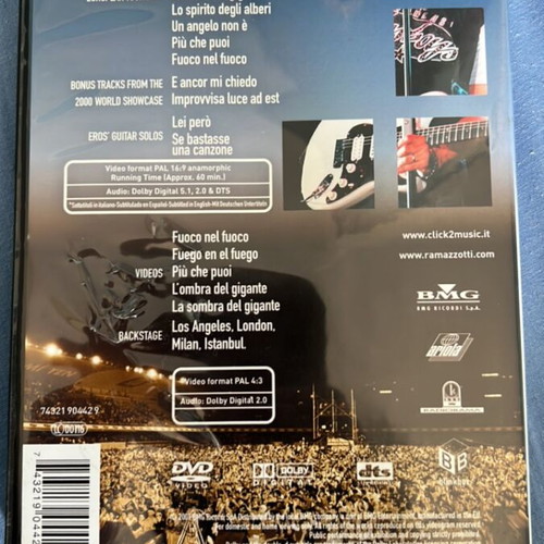 Eros Ramazzotti Stilelibero DVD like new