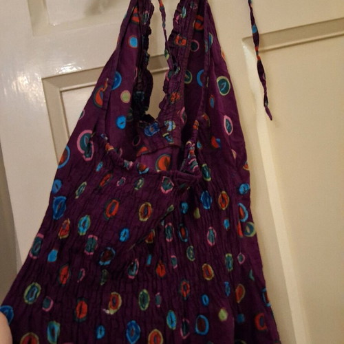 Summer dress Palme like new, purple with patterns