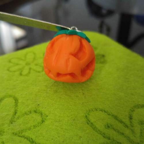 Jack o' Lantern polymer clay charms new