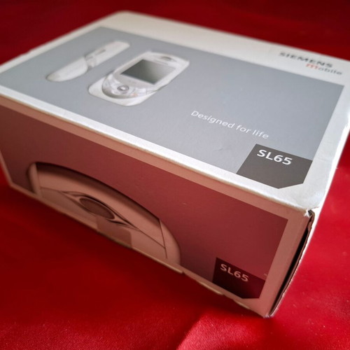 Siemens SL65 Ebony collectible cell phone used with packaging and accessories