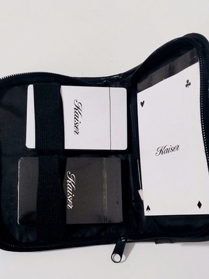 Kaiser collectible playing card set with pvc case, new