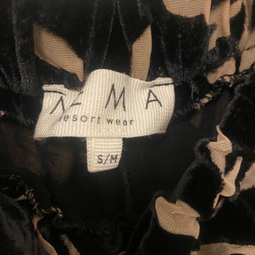 Nema velvet pants with embossed patterns new, s/m