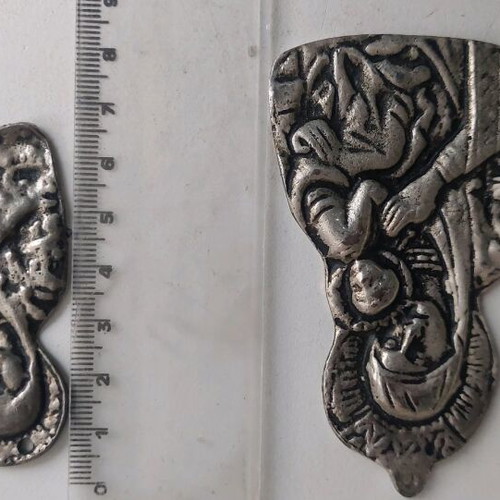 Religious relics collection like new, 4 metal embossed icons