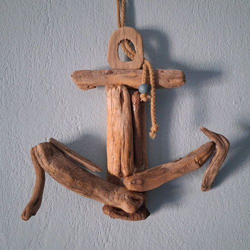 Anchor made of driftwood new handmade hanging decor