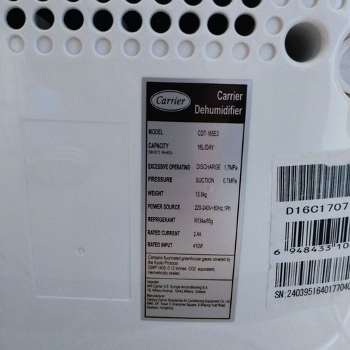 Carrier dehumidifier like new