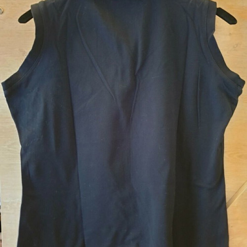 Sergio Tacchini Women's Polo Shirt Sleeveless Black Size L like new