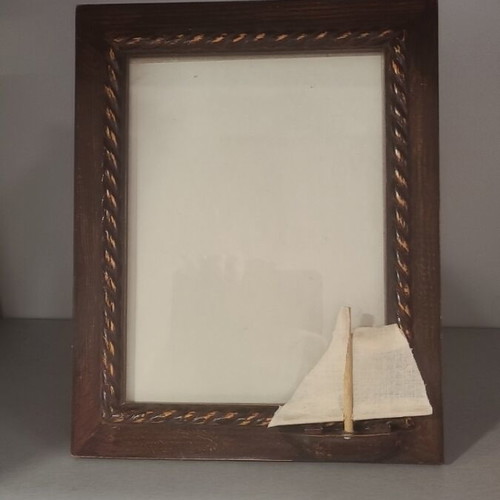 Wooden frame with ship used