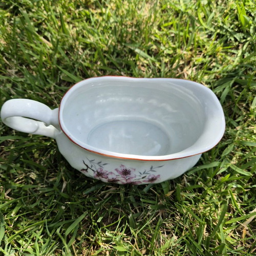 Porcelain soup tureen with lid and sauce boat new, 2.5L, Kitka factory