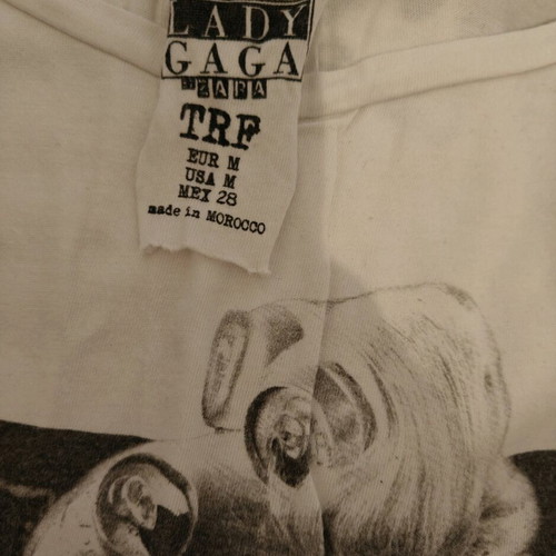 Lady Gaga women's T shirt medium used, white Zara
