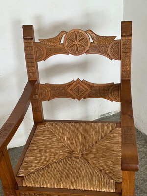 Cretan living room set carved handmade like new