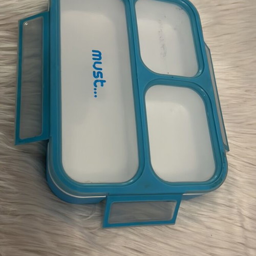 Must food container used, 1L capacity with 3 compartments