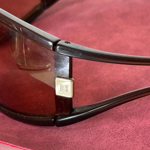 Carolina Herrera sunglasses used, black and brown