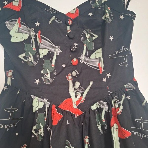 Hell Bunny Pin-up Halter Dress Size S like new