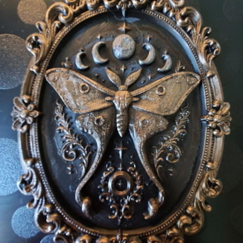 Baroque dark wall art 3D printed, hand-painted, new