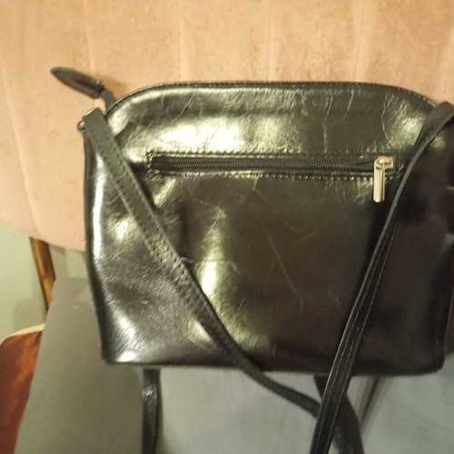 Vera Pelle crossbody bag like new, genuine leather, black