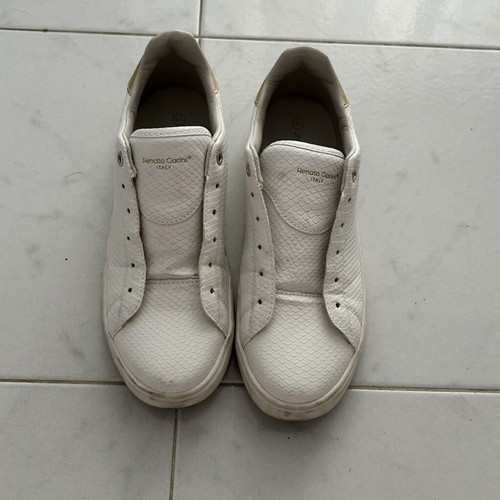 Renato Garini White/Gold Snake Women's Sneakers size 41