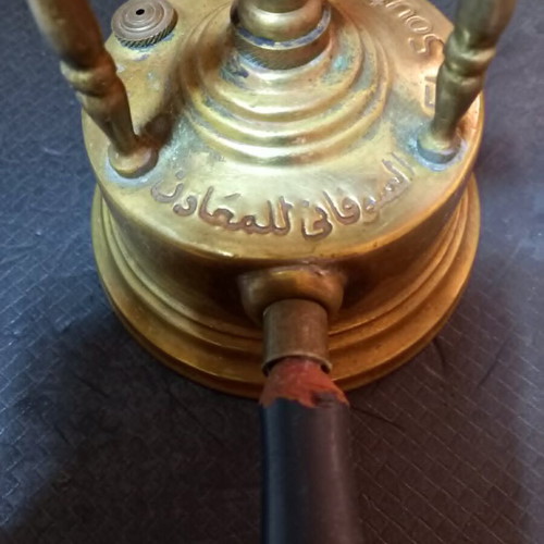 Brass vintage gas stove used, made in Egypt
