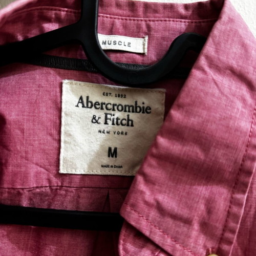 Abercrombie cotton shirt like new, size M, red
