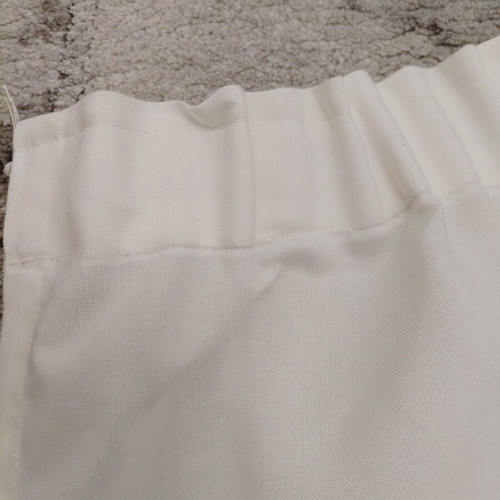 White curtain with beige border and embroidery like new