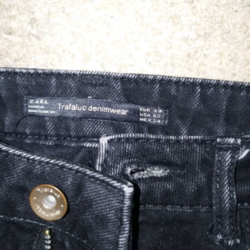 Zara cigarette high-waist black jeans like new, size XS