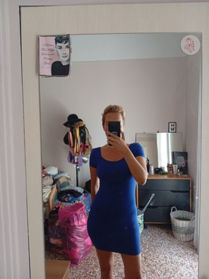 Mini dress, blue, size M