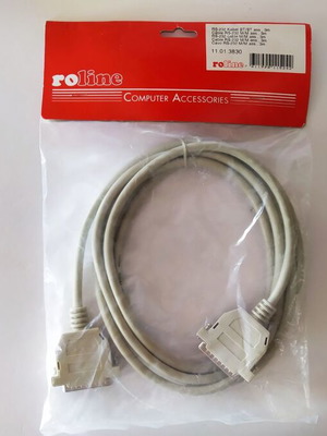 Roline RS-232 M/M 25-PIN 3m cable like new