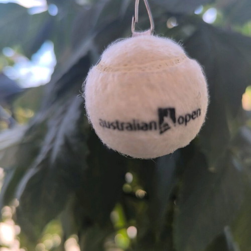 Tennis Ball Keychain with Australian Open logo like new