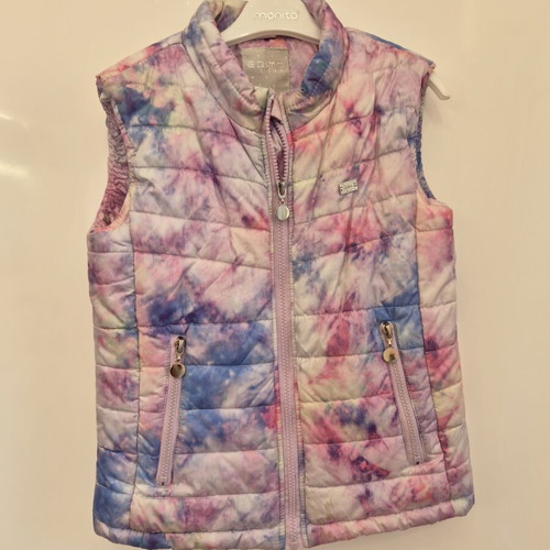 EbitA sleeveless jacket used, colorful, size 8