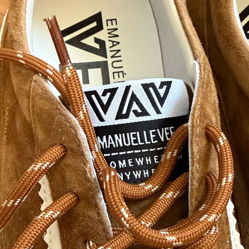 Emanuelle Vee suede sneakers like new, size 41, white and brown