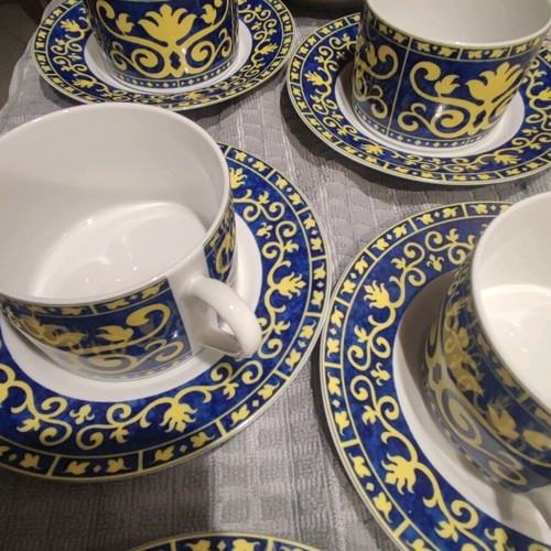 Vintage Scholss Amberg Weiden Germany coffee cups set 6+1 saucer like new