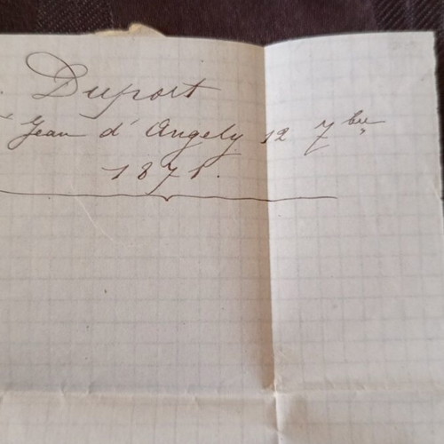 French letter from 1871 used with stamps and bank label